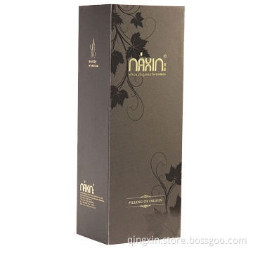 High Quality Wine Box with Ribbon, Satin Fabric, Glued Styrofoam